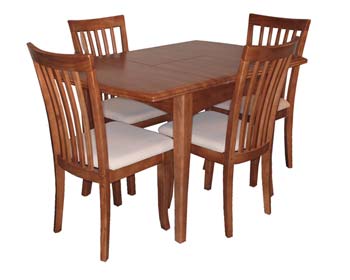 Furniture123 Sierra Small Extending Maple Dining Set