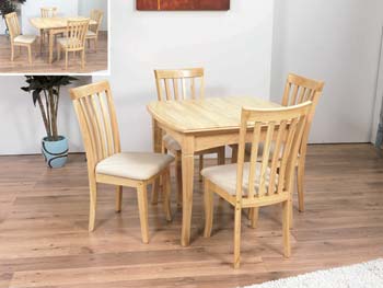 Furniture123 Sierra Small Extending Natural Dining Set
