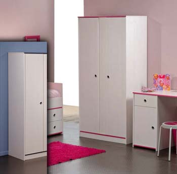 Smoozy Pink or Blue 2 Door Wardrobe