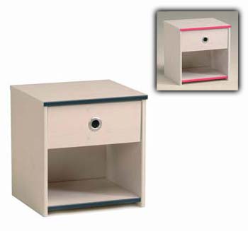 Furniture123 Smoozy Pink or Blue Bedside Cabinet