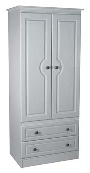 Furniture123 Snowdon White 2 Door 2 Drawer Wardrobe