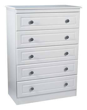 Furniture123 Snowdon White 5 Drawer Chest
