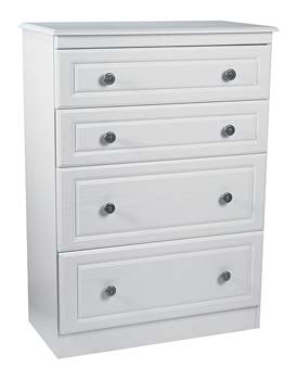 Furniture123 Snowdon White Deep 4 Drawer Chest