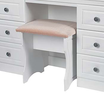 Furniture123 Snowdon White Stool