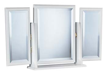 Furniture123 Snowdon White Triple Butterfly Mirror