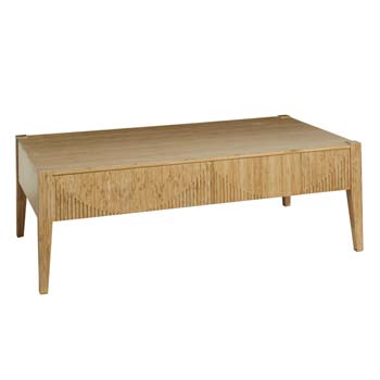 Furniture123 Soko Bamboo Rectangular Coffee Table in Caramel