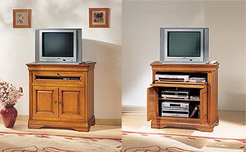 Furniture123 Sophia Cherry 2 Door TV/Hi Fi Cabinet with Drop
