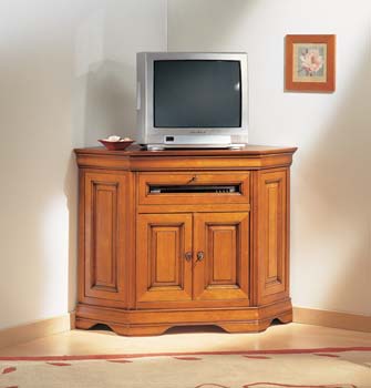 Furniture123 Sophia Cherry Corner TV/Hi Fi Cabinet with Drop