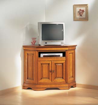 Furniture123 Sophia Cherry Corner TV/Hi Fi Cabinet with