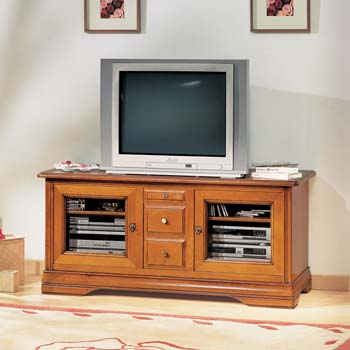 Furniture123 Sophia Cherry Low 2 Door TV/Hi Fi Cabinet