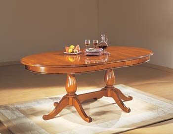 Furniture123 Sophia Cherry Oval Extending Dining Table