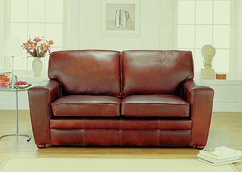 Furniture123 Statton Leather 2 1/2 Seater Sofabed
