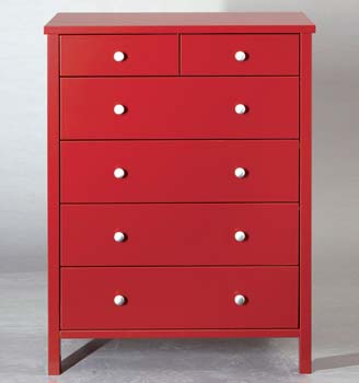 Furniture123 Stockden 4 2 Drawer Chest in Dark Red