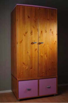 Furniture123 Stompa Combo Kids Natural 2 Door 2 Cube Wardrobe