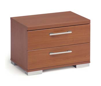 Stowe 2 Drawer Bedside Chest in Lugano Cherry