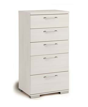 Furniture123 Stowe 5 Drawer Chest in White