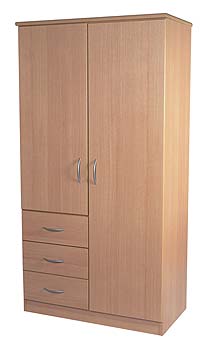 Furniture123 Stratford 2 Door Combi Wardrobe in Beech