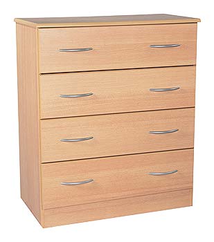 Furniture123 Stratford 4 Drawer Chest in Beech