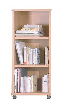 Furniture123 Summit 2 Shelf Narrow Bookcase in Light Beech -