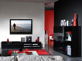 Furniture123 Sylvie Black TV Unit and Storage Set