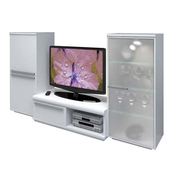 Sylvie High Gloss White Entertainment Store and