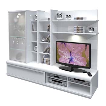 Furniture123 Sylvie White Entertainment Display Unit