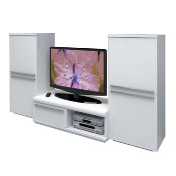 Furniture123 Sylvie White Entertainment Storage Unit