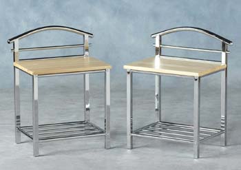 Taurus Bedside Table in Chrome