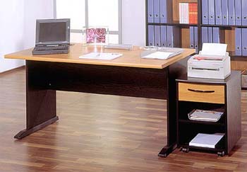 Furniture123 Team Desk and Pedestal