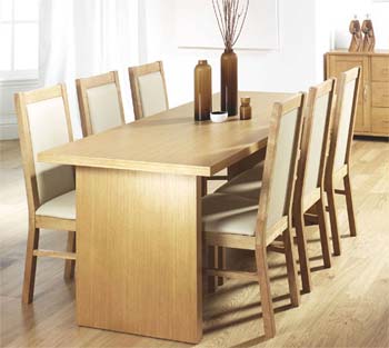 Furniture123 Tetro Dining Set in Oak
