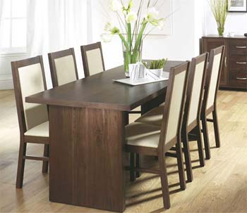 Furniture123 Tetro Dining Set in Walnut
