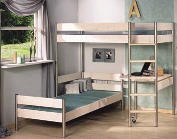 Thuka Ice 4 - Highsleeper with Ladder and Glide Desk