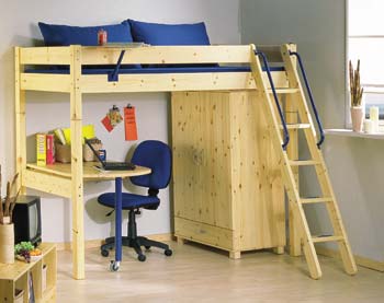 Furniture123 Thuka Maxi 22 - Highsleeper with Wardrobe and Glide Desk