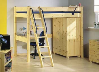 Furniture123 Thuka Maxi 26 - Highsleeper Bed with Wardrobe and Corner Desk