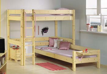 Furniture123 Thuka Maxi 28 - Highsleeper Bed with Sofa Bed and Bedside Cabinet