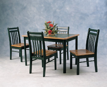 Furniture123 Tile Top Dining Set in Hunter Green