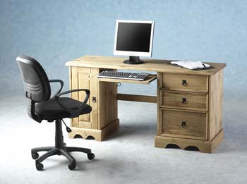 Furniture123 Toledo Pine Computer Desk - FREE NEXT DAY DELIVERY