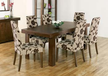 Furniture123 Tomoko Extending Dining Set with Tall Floral