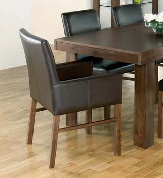 Furniture123 Tomoko Walnut Arm Chair in Brown - FREE NEXT DAY