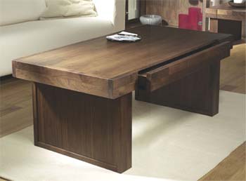 Furniture123 Tomoko Walnut Rectangular Coffee Table - FREE