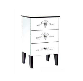 Furniture123 Toulouse Mirrored Bedside Table - FREE NEXT DAY