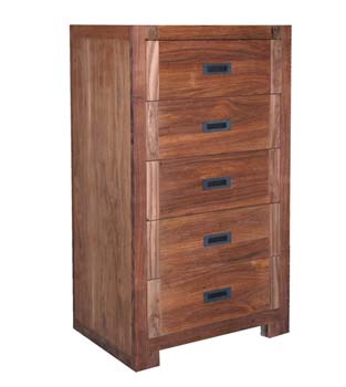 Furniture123 Tribek Sheesham 5 Drawer Chest - WHILE STOCKS
