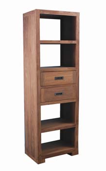 Furniture123 Tribek Sheesham Narrow Bookcase - WHILE STOCKS