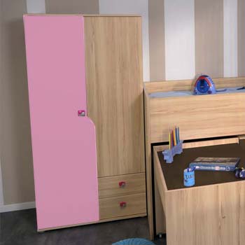 Furniture123 Trix Teens 2 Door Wardrobe in Pink