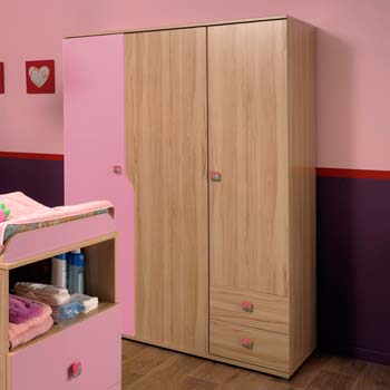 Furniture123 Trix Teens 3 Door Wardrobe in Pink