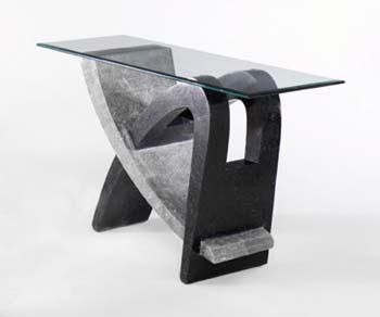 Tsar Hall Table in Grey and Black