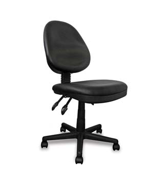 Furniture123 Turbo Black Leather Operators Office Chair