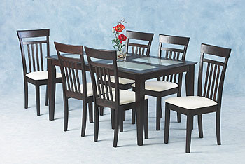 Furniture123 Tuscan Dining Set in Expresso Brown