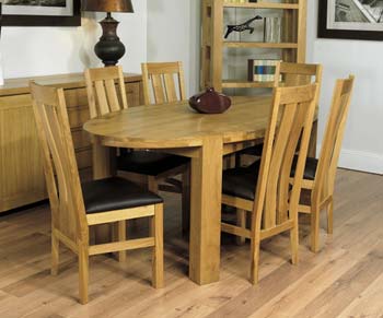 Furniture123 Vanda Oval Dining Table - FREE NEXT DAY DELIVERY