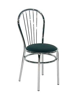 Furniture123 Venice Chair with Padded Seat in Black